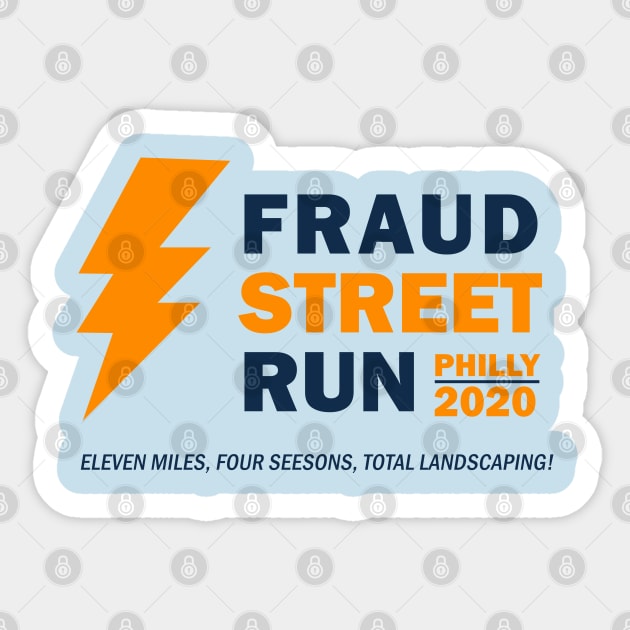 Fraud Street Run 2020 Sticker by valentinahramov